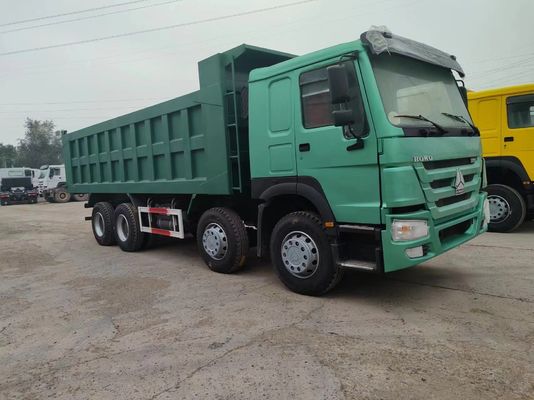 Estilo de elevación delantera 375HP Sinotruk HOWO 8*4 camión de descarga camión de segunda mano para descargar