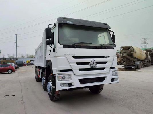 Camión de descarga de estilo de elevación delantera 12.00r20 neumáticos 375HP Sinotruk HOWO 8 * 4 camión de segunda mano