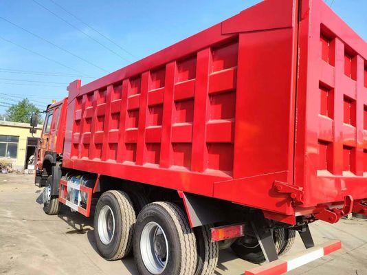 371HP HOWO 6*4 camión de construcción camión de descarga camión de transporte rojo camión de transporte con ≤5 asientos