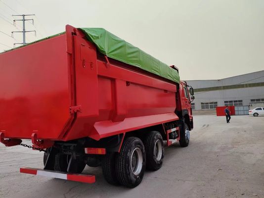 Tipo de elevación delantera 10 neumáticos 351-450hp camión de basura tipo U rojo camión de segunda mano 10 neumáticos