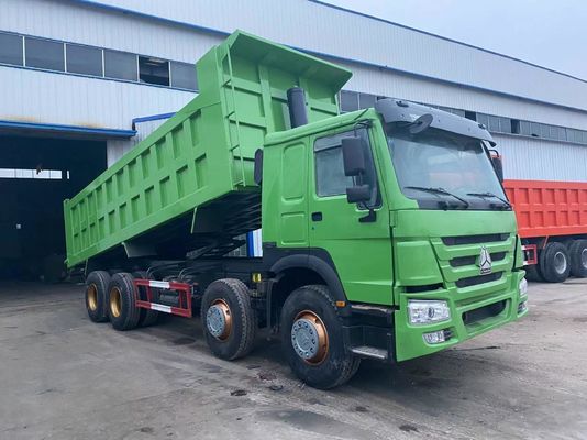 Tipo de transmisión manual Sinotruck HOWO Verde 12 ruedas 8*4 camión de descarga con 371-430 CV