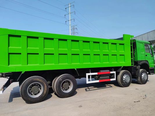 6×4 rueda motriz 12 ruedas color verde Sinotruk HOWO 8*4 camión de basura camión de segunda mano