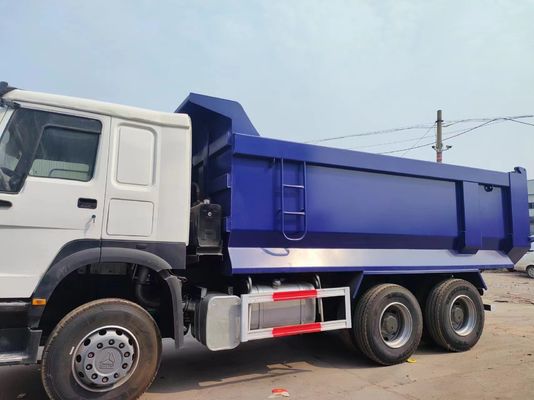 10 neumáticos Blanco camión de descarga tipo U Sinotruck HOWO 6*4 en color blanco y azul para asientos ≤5