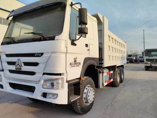 Camión de carga de 6×4 estilo de elevación frontal 351-450HP Sinotruck de segunda mano HOWO 10 ruedas Blanco