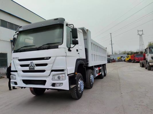 375HP Sinotruk HOWO 8*4 camión de segunda mano camión de segunda mano 12 ruedas transporte blanco