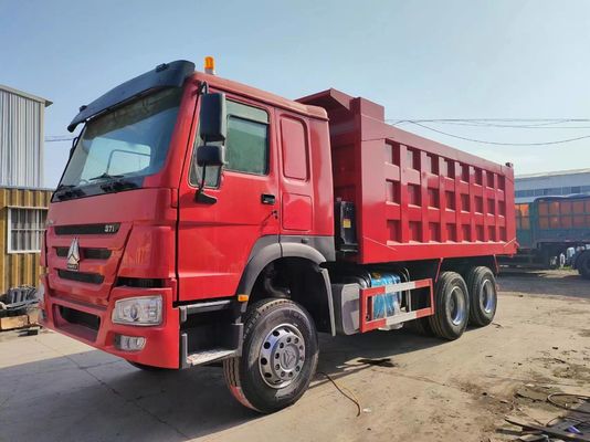 Sinotruck HOWO 6 * 4 camión de descarga en 371HP HC16 doble eje trasero estilo de elevación delantera