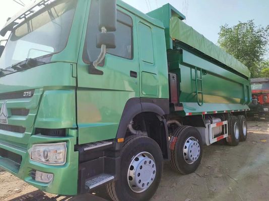 Diseño de neumáticos radiales Sinotruk HOWO Verde 8*4 camión de descarga tipo U 12 ruedas transporte