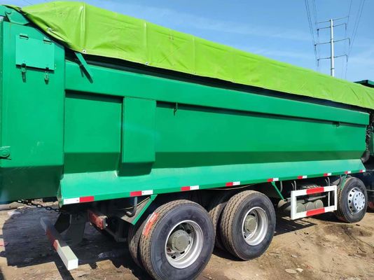 Diseño de neumáticos radiales Sinotruk HOWO Verde 8*4 camión de descarga tipo U 12 ruedas transporte