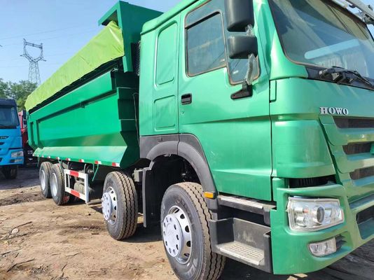 Diseño de neumáticos radiales Sinotruk HOWO Verde 8*4 camión de descarga tipo U 12 ruedas transporte