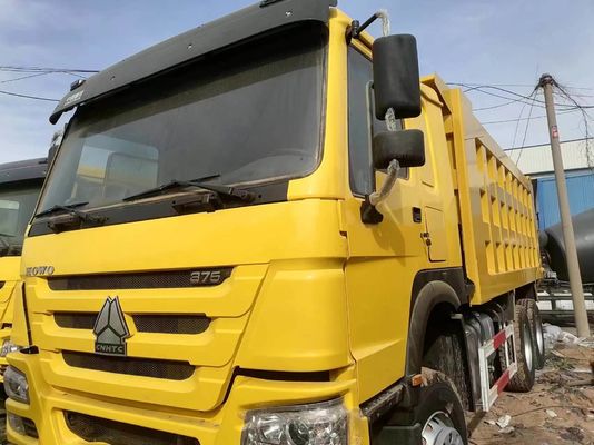 Camión de descarga 10 ruedas amarillo HOWO Sinotruk 6X4 Camión de minería con 351-450 caballos de fuerza
