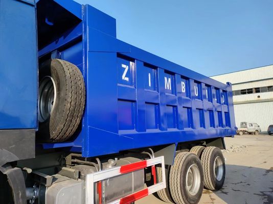 Tipo de transmisión manual 6×4 rueda motriz Sinotruck HOWO camión de descarga azul 10 neumáticos