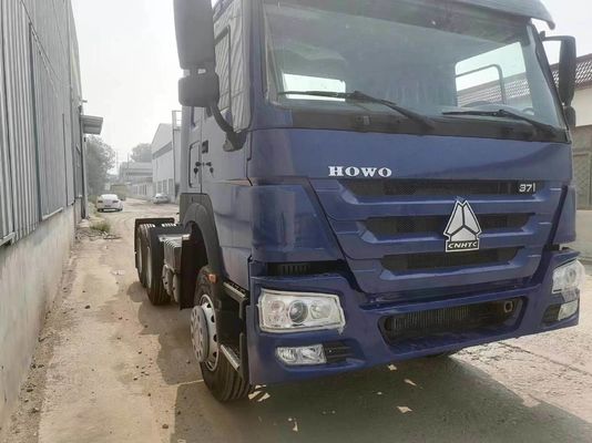 Sinotruk azul HOWO 6X4 10 ruedas camión tractor de segunda mano con una poderosa capacidad de remolque