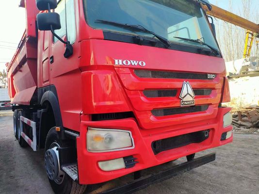 Transmisión manual HOWO 6*4 Camión de tirador tipo U con conducción a la derecha Camión de descarga de construcción