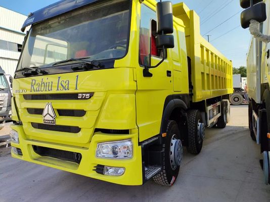 12 ruedas Sinotruk HOWO 8*4 estilo de elevación frontal camión descargable transmisión manual