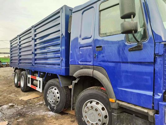 Sinotruck HOWO Azul 8*4 Box Truck 10 neumáticos Camión de segunda mano con 6×4 ruedas motrices