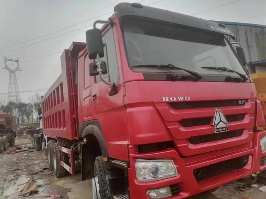 6X4 HOWO 16 20 metros cúbicos 10 ruedas motor diesel minería camión de descarga camión de retroceso en rojo