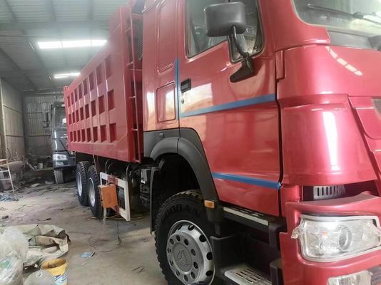 6X4 HOWO 16 20 metros cúbicos 10 ruedas motor diesel minería camión de descarga camión de retroceso en rojo