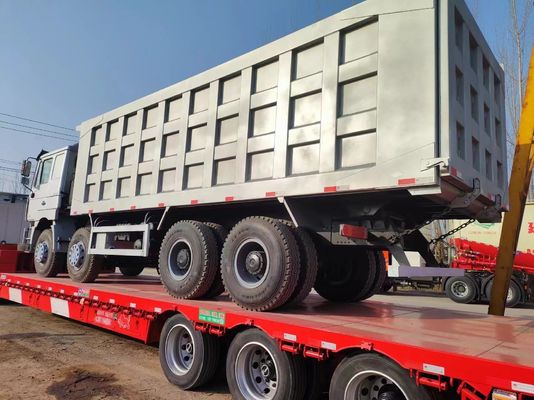 Shacman 8X4 camión de descarga usado 375HP 12 ruedas 40t estilo de elevación delantera potencia 351-450hp