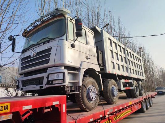 Shacman 8X4 camión de descarga usado 375HP 12 ruedas 40t estilo de elevación delantera potencia 351-450hp