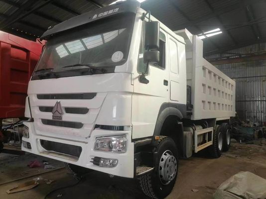 Sinotruk HOWO 6X4 371HP camión de descarga usado con color blanco 1 año de servicio postventa