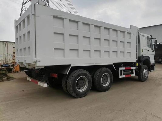 Sinotruk HOWO 6X4 371HP camión de descarga usado con color blanco 1 año de servicio postventa